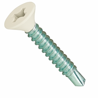 6-20 X 3/4 PH FLAT SDS ZINC PT. CREAM WHITE